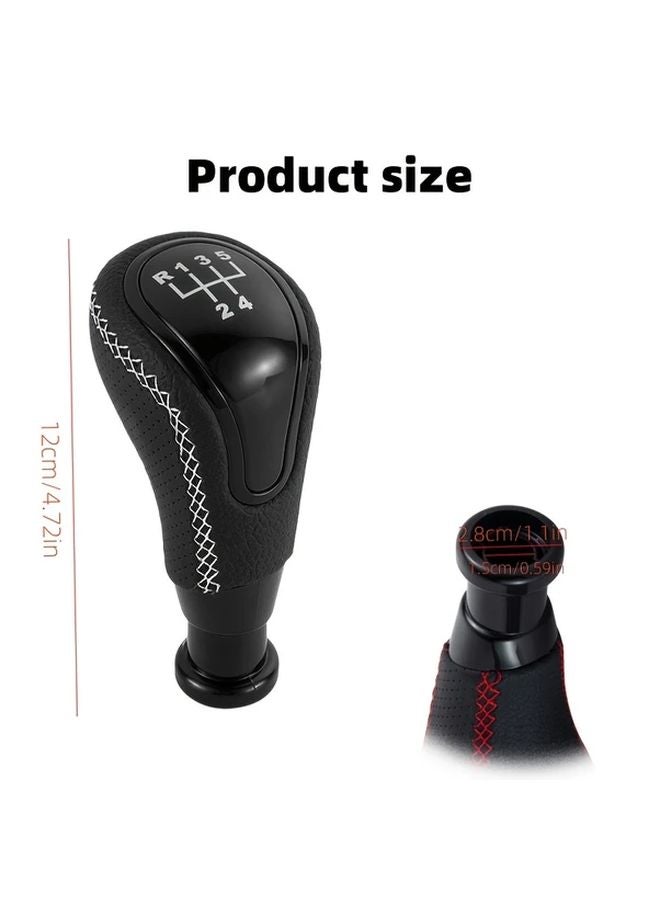 Black Line Leather Manual Gear Shift Knob for Lada Cars Ergonomic Design - Image 2